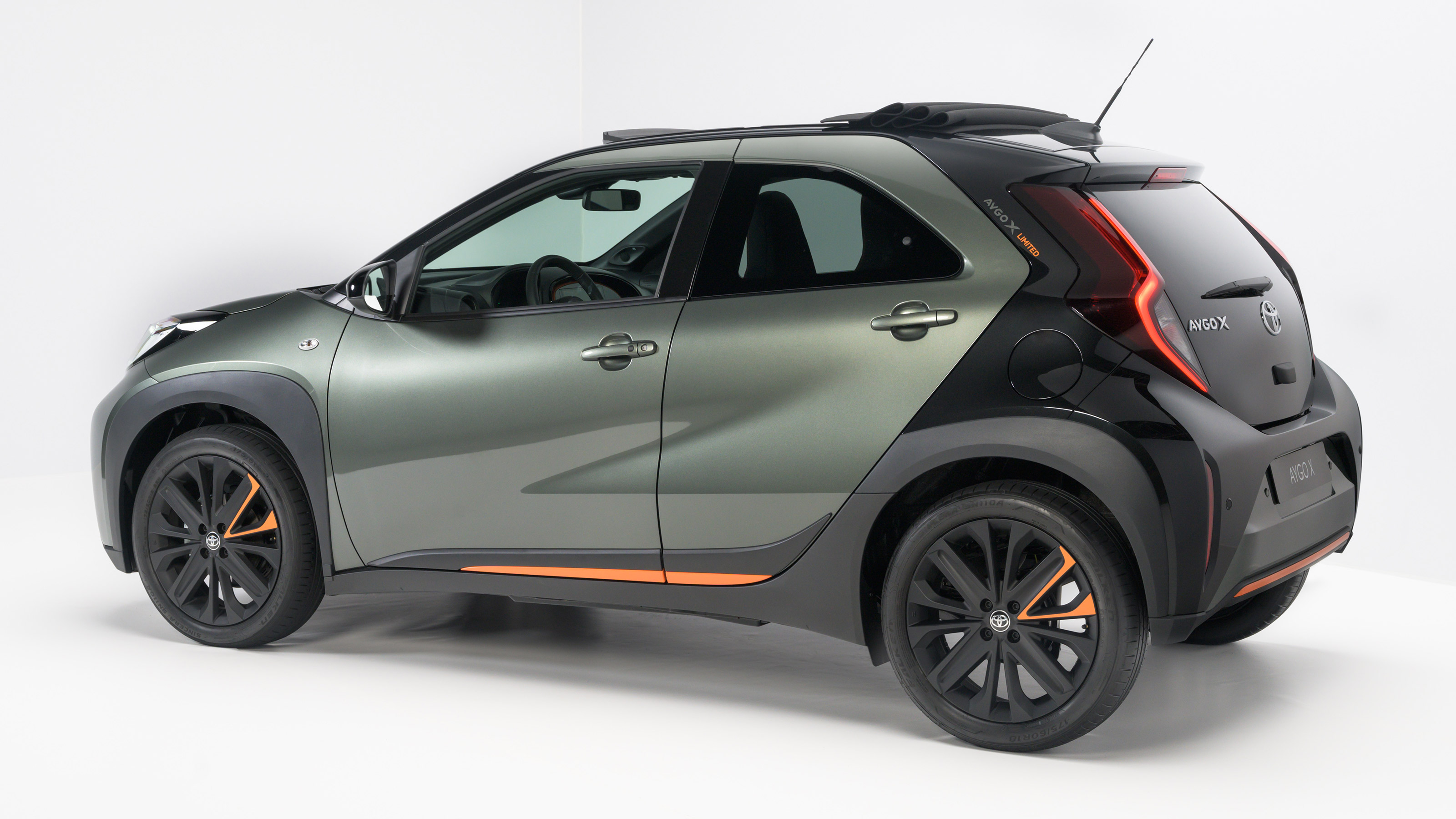 Toyota Aygo X side/rear view
