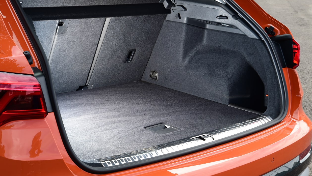 Orange Audi Q3 boot