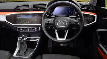 Orange Audi Q3 interior