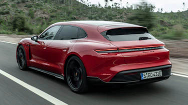 Porsche Taycan Sport Turismo rear tracking