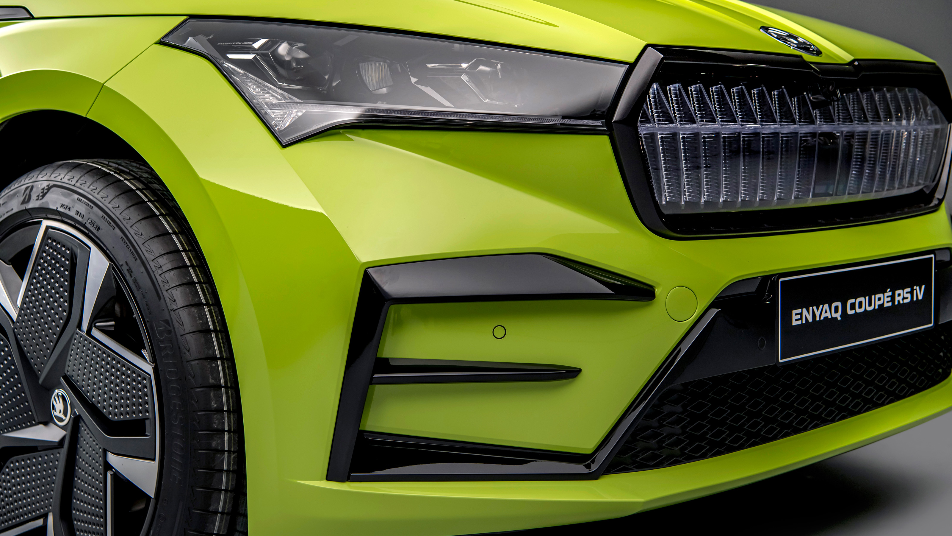 Skoda Enyaq Coupe vRS front end detail