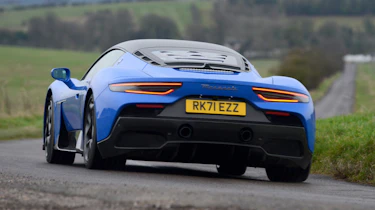 Maserati MC20 driving - rear