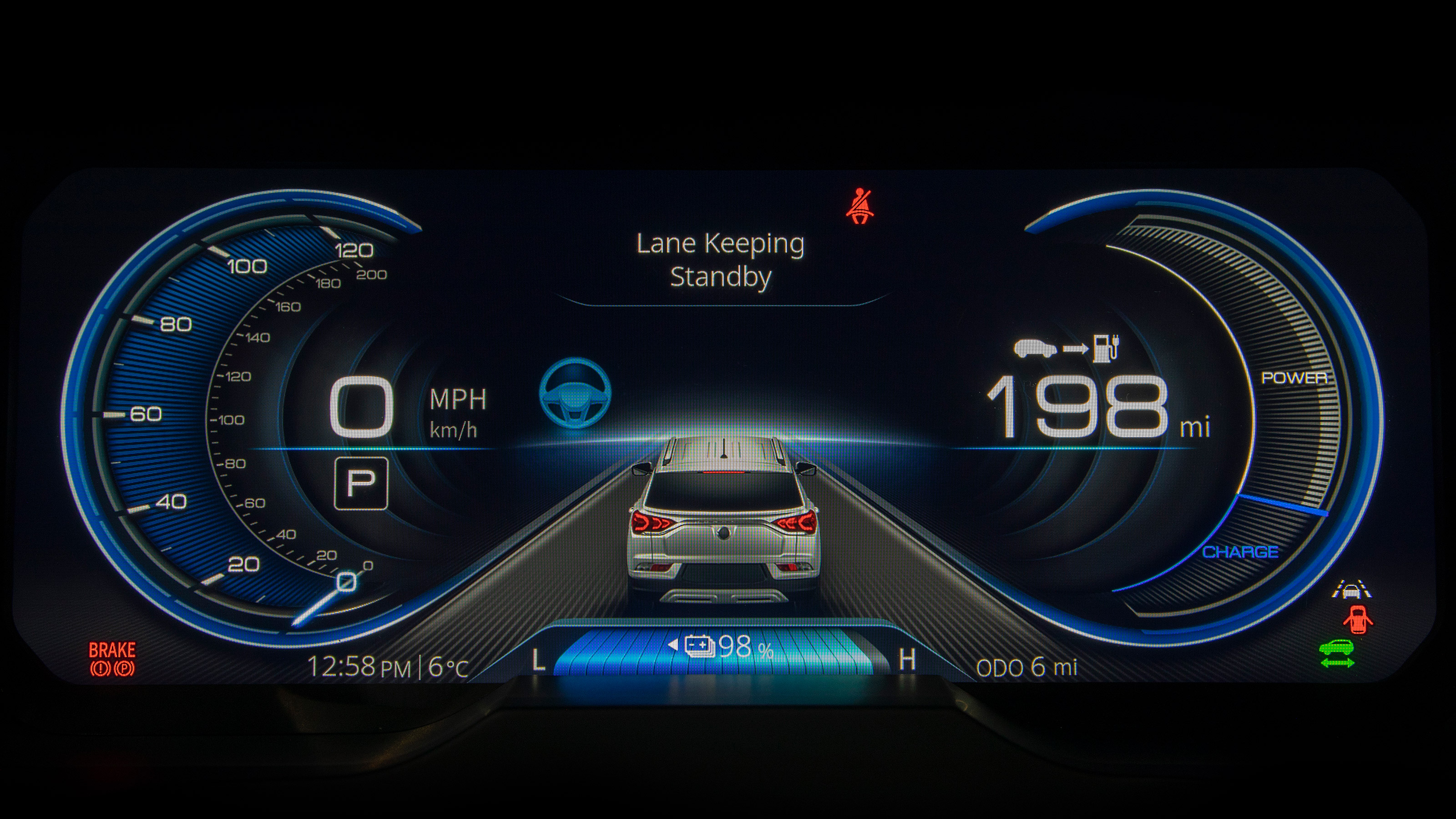 SsangYong Korando e-Motion dials