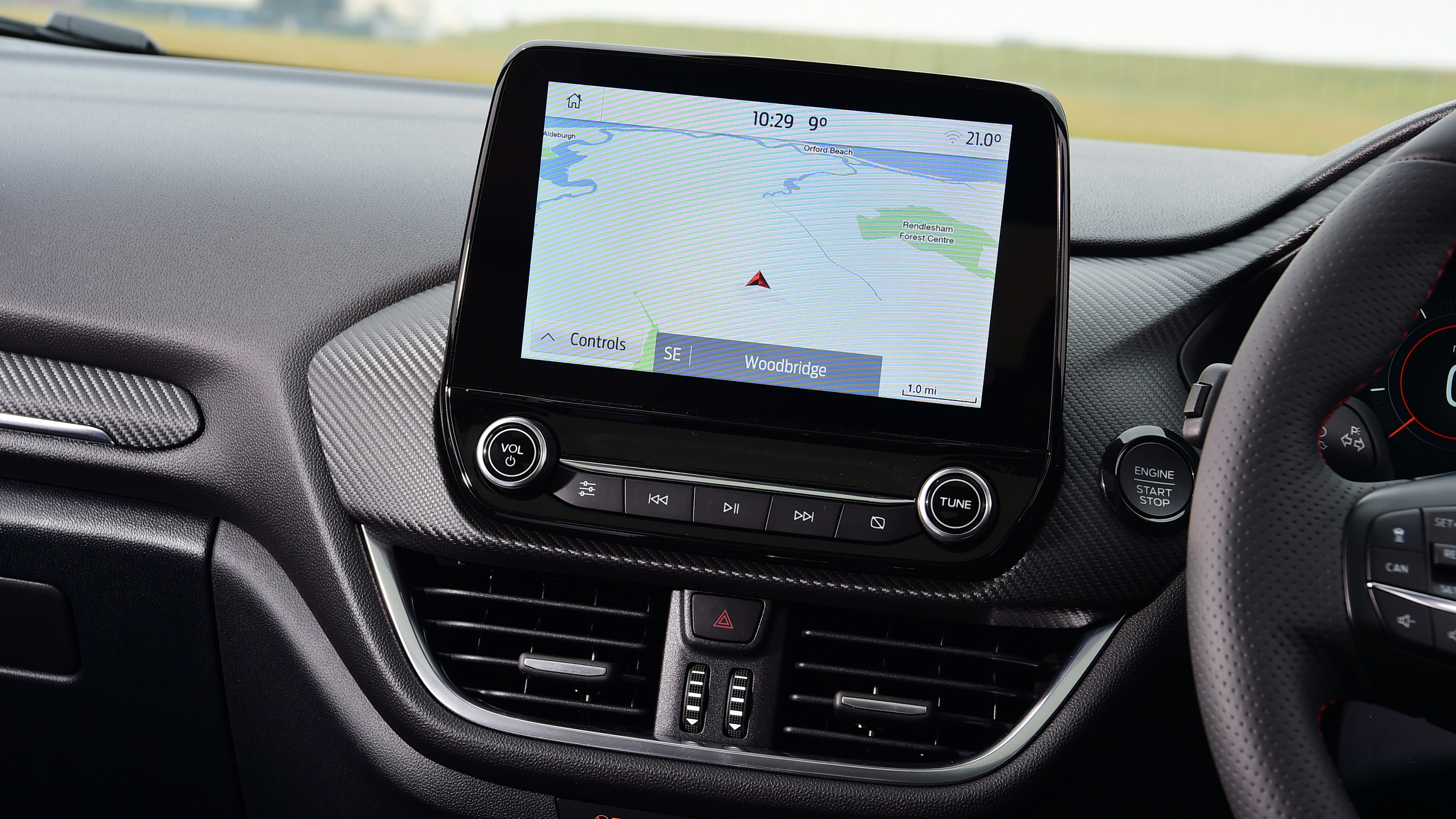 Facelifted Ford Fiesta screen