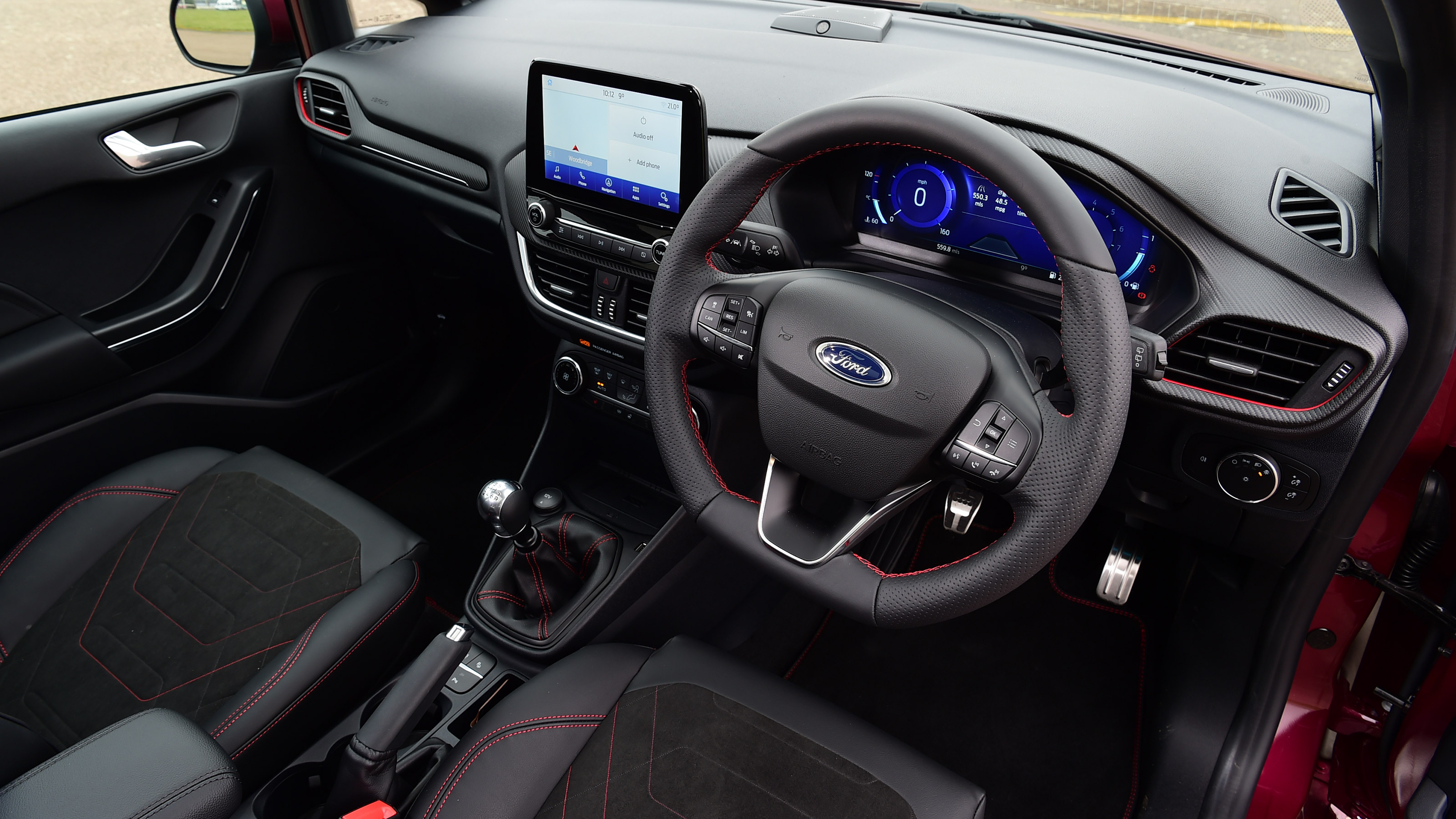 Facelifted Ford Fiesta interior