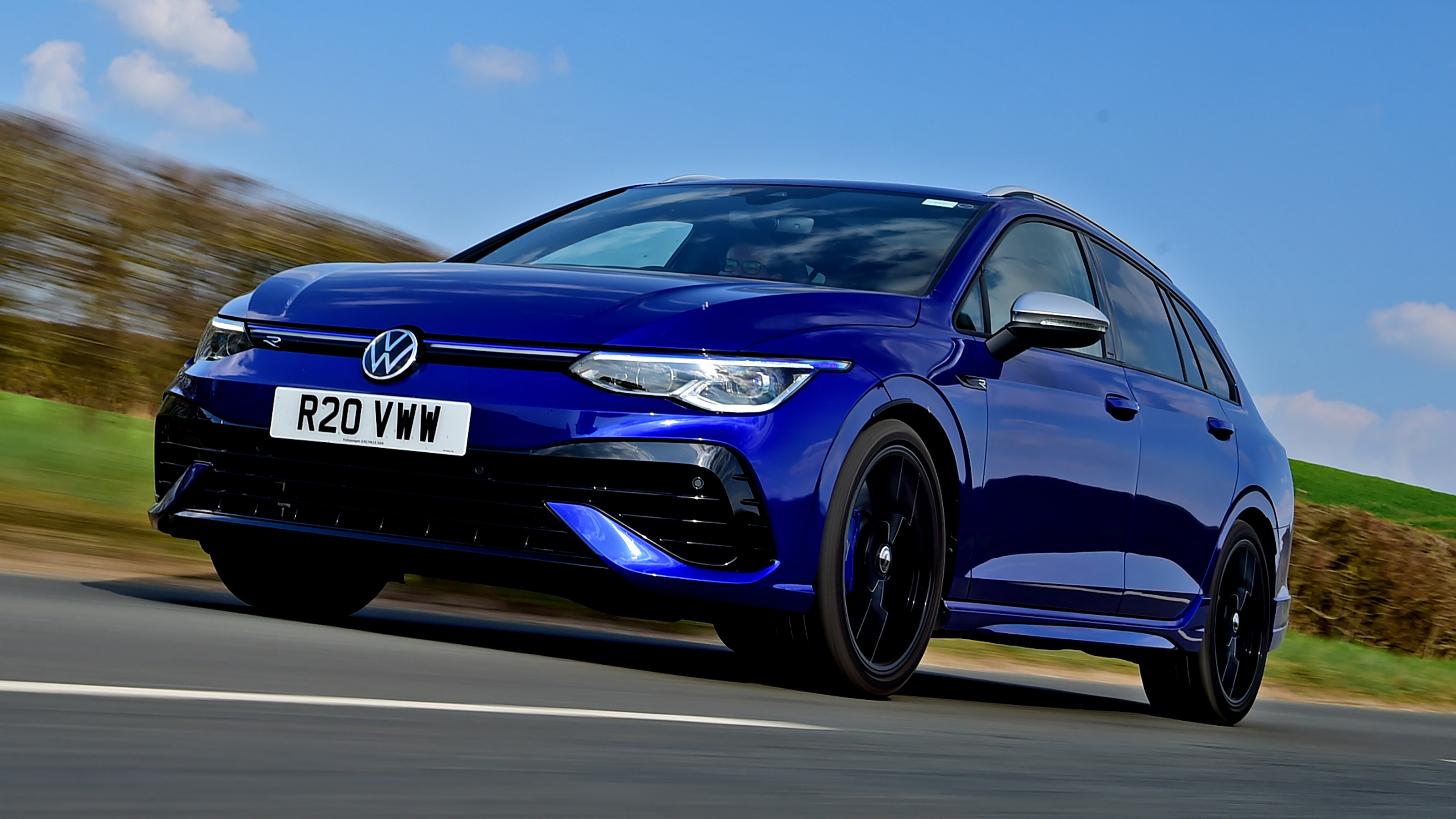 2022 Volkswagen Golf R estate front driving
