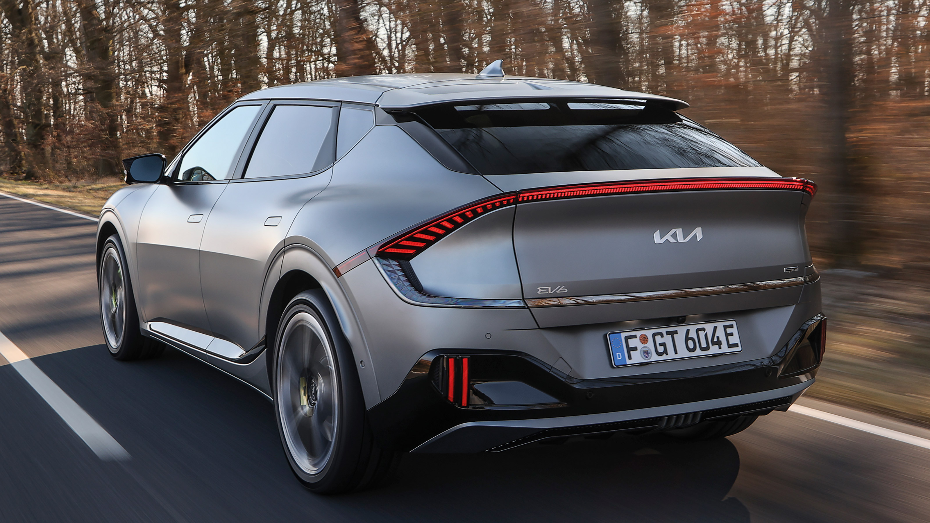 Kia EV6 GT driving - rear