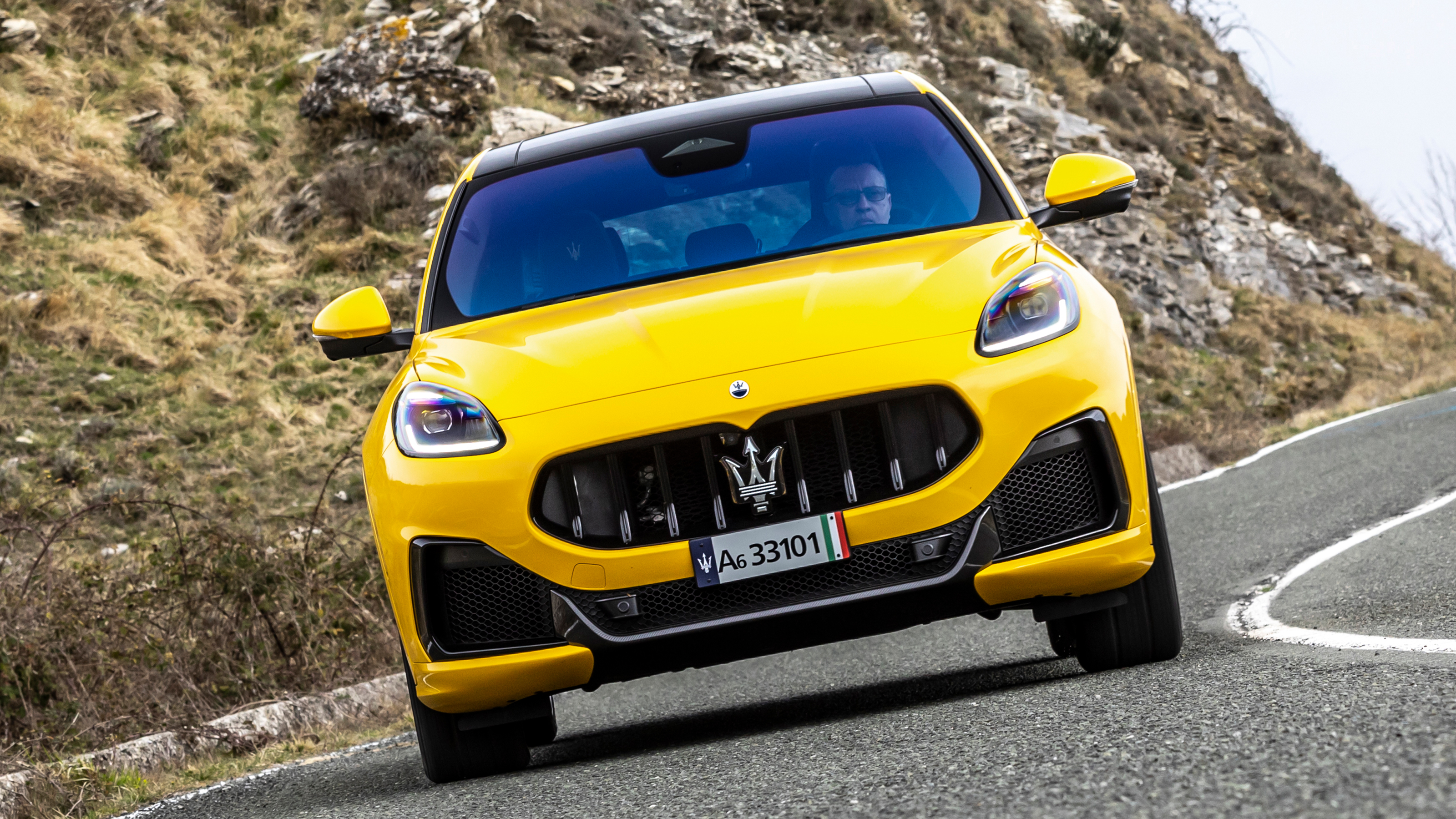 Maserati Grecale Trofeo driving - front