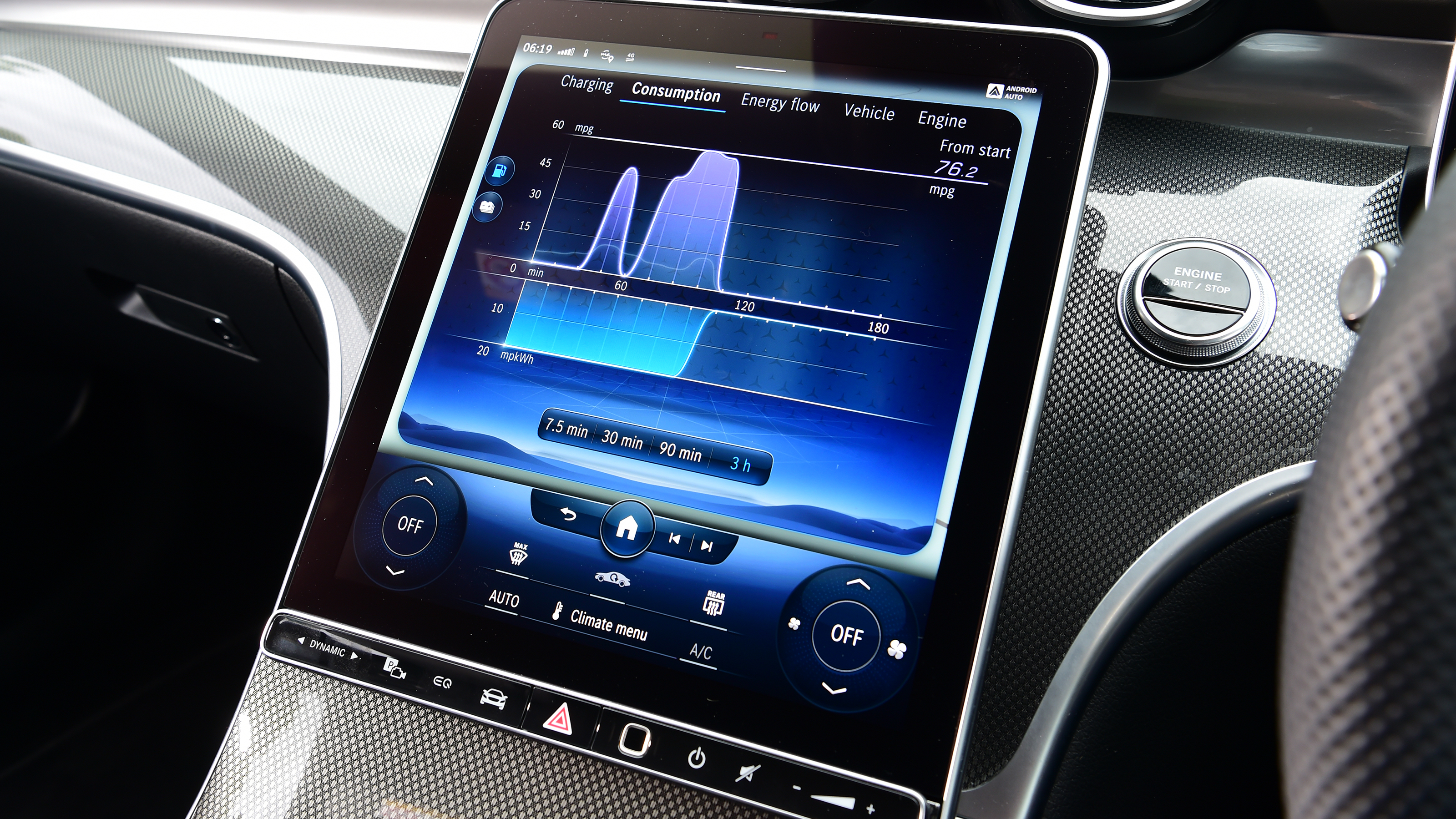 Mercedes C-Class Hybrid infotainment display