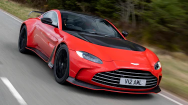 Aston Martin V12 Vantage driving