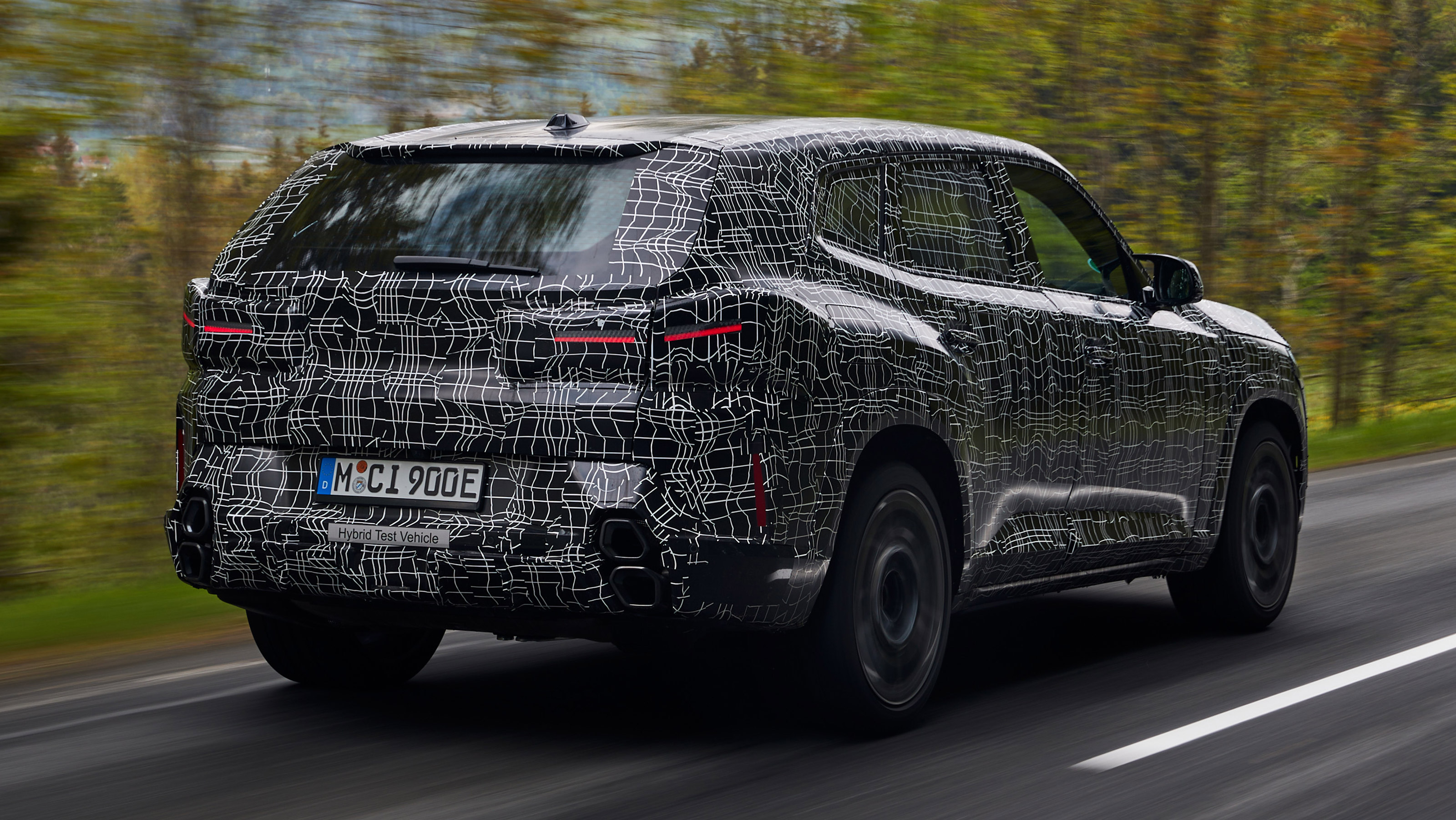BMW XM prototype rear