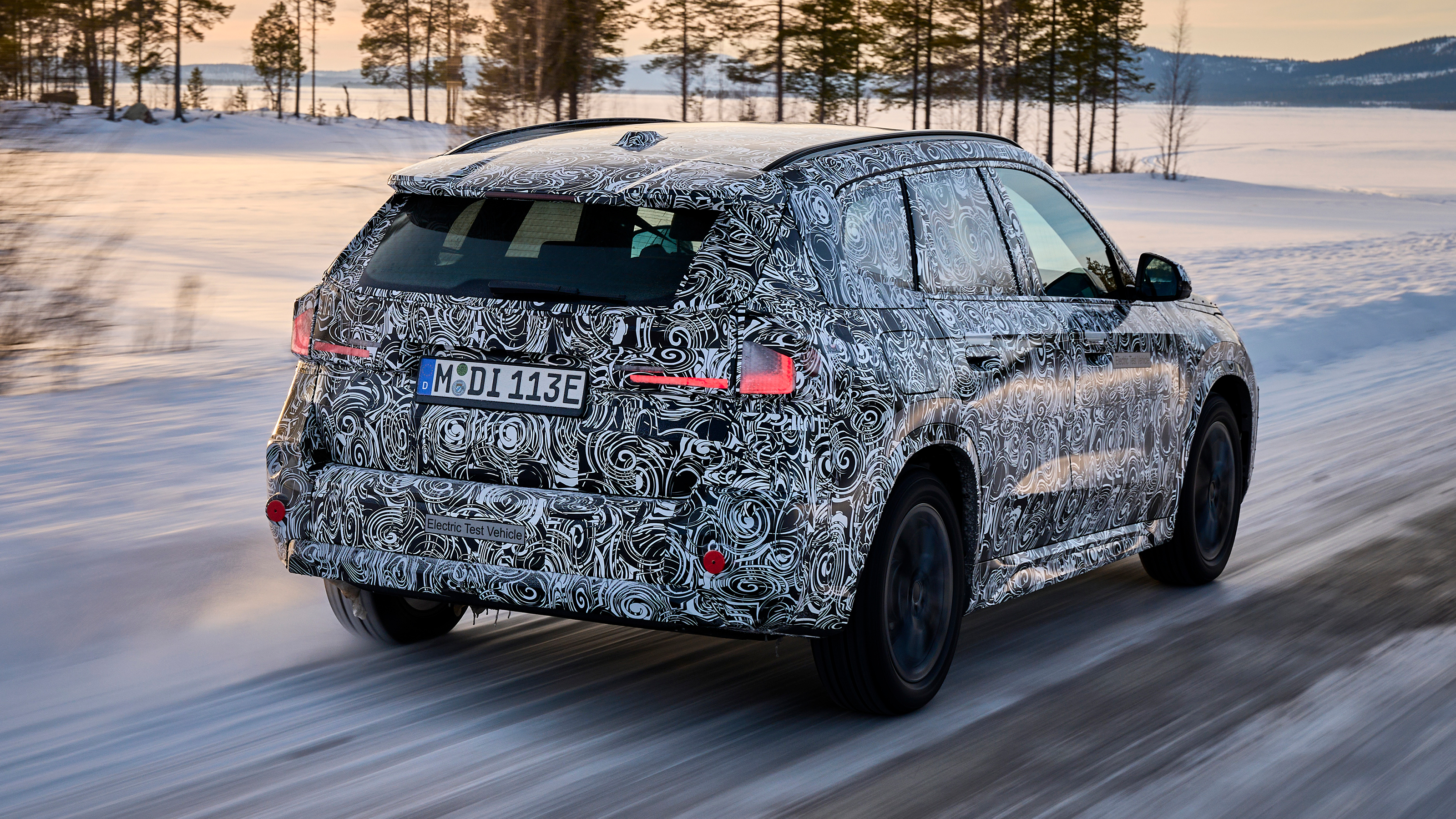 BMW iX1 winter testing rear corner