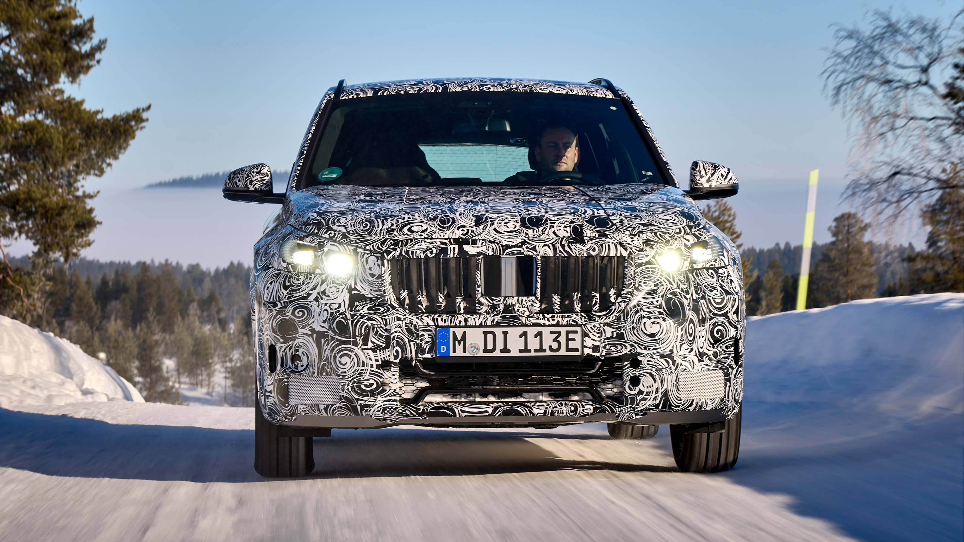 BMW iX1 winter testing front