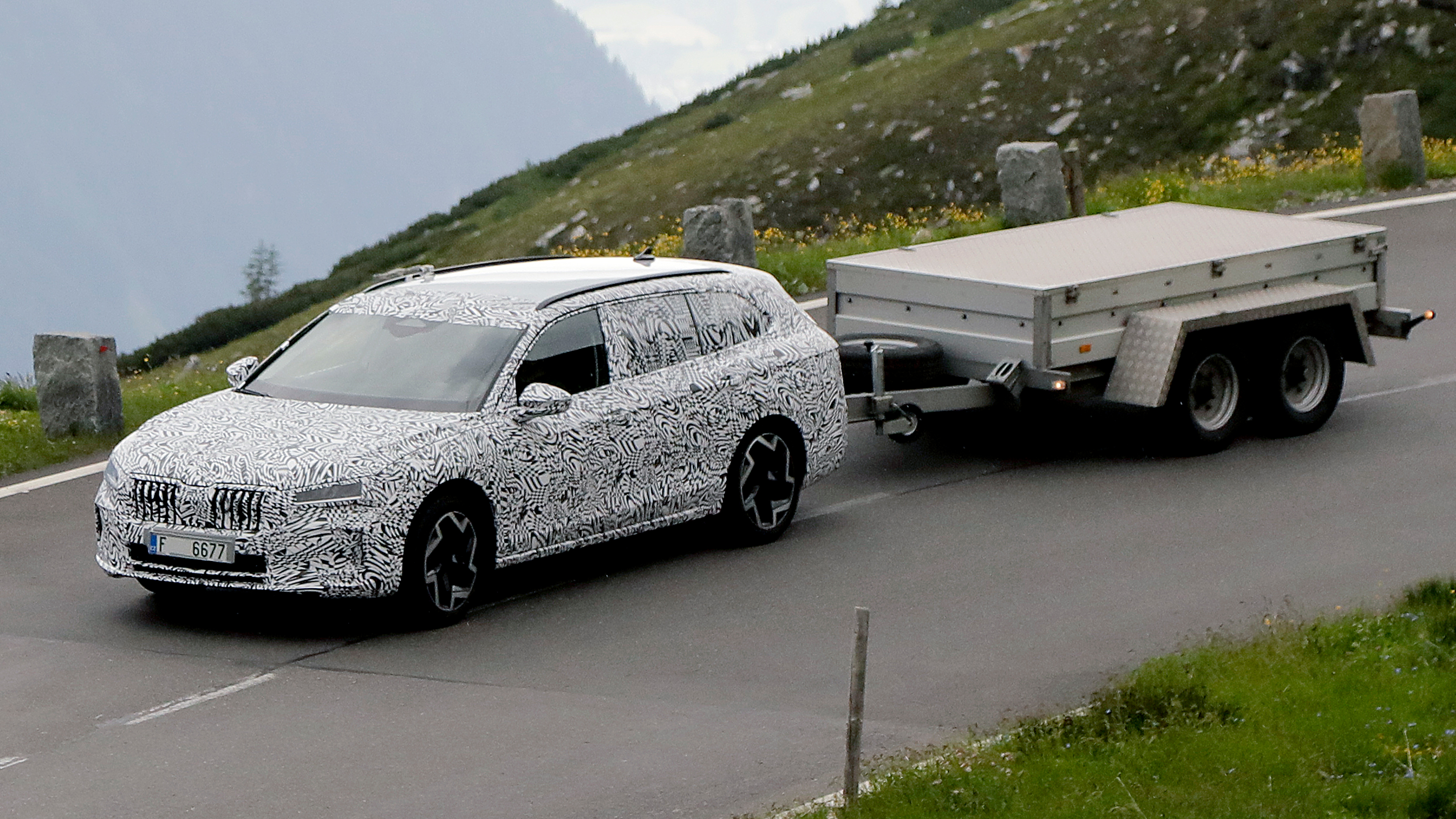 2023 Skoda Superb spy front passenger side