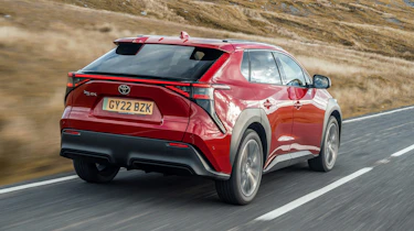 2022 Toyota bZ4X driving rear