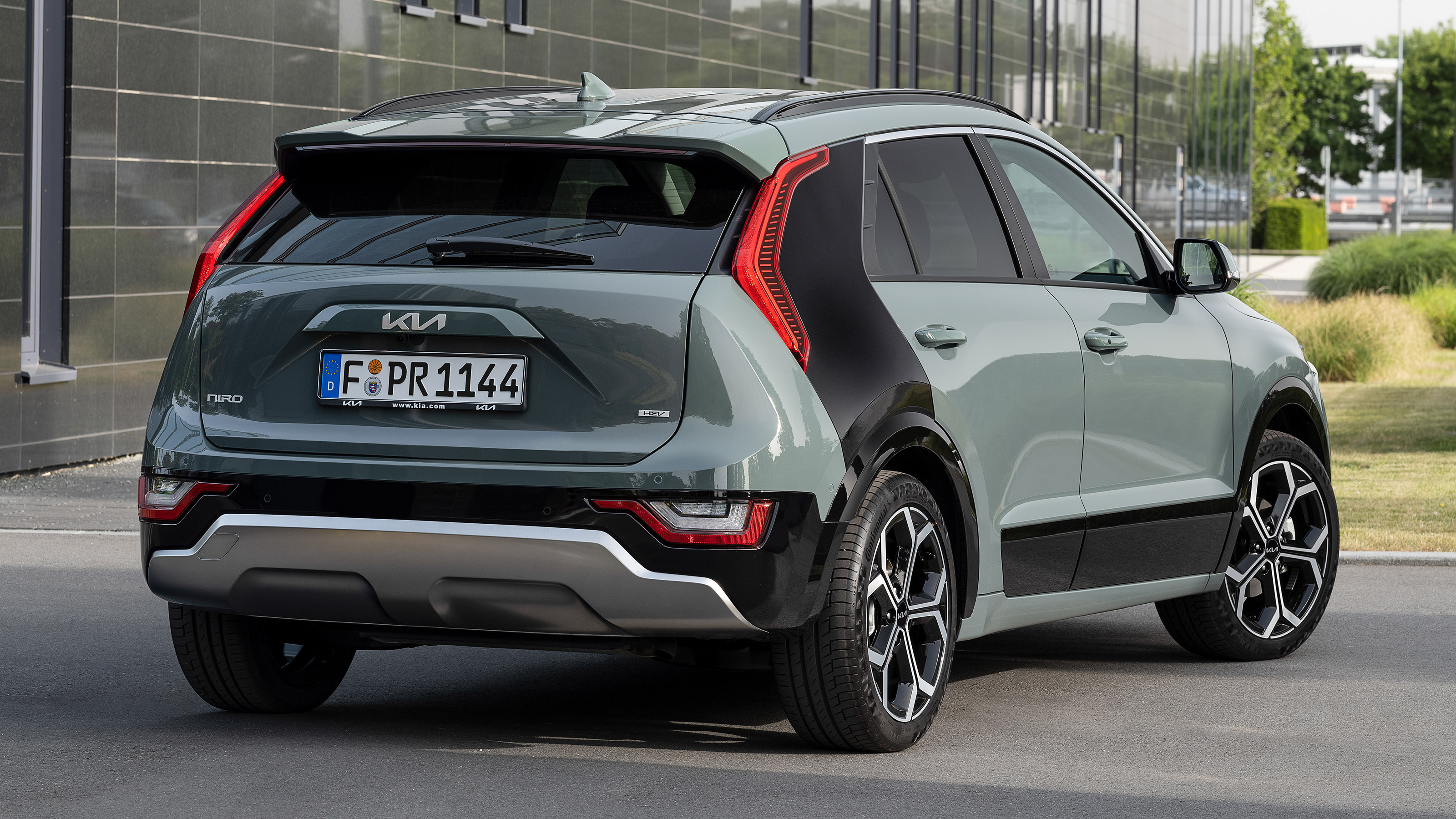 Kia Niro SUV hybrid rear static