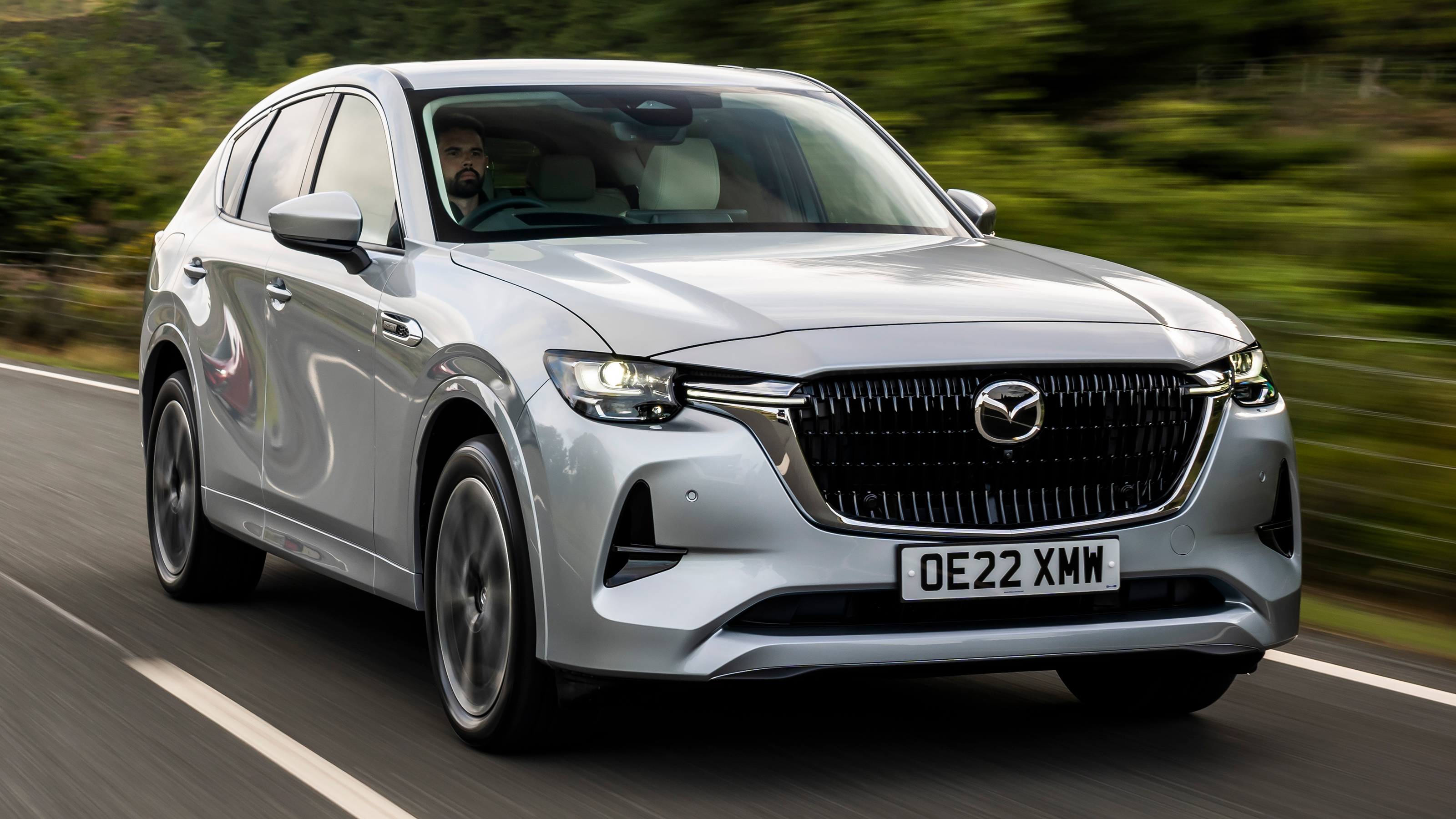 Mazda CX-60 SUV front 3/4 tracking
