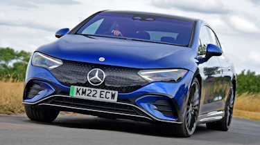 Mercedes EQE 350+ driving front