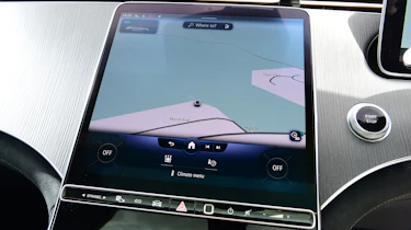 Mercedes EQE 350+ touchscreen nav
