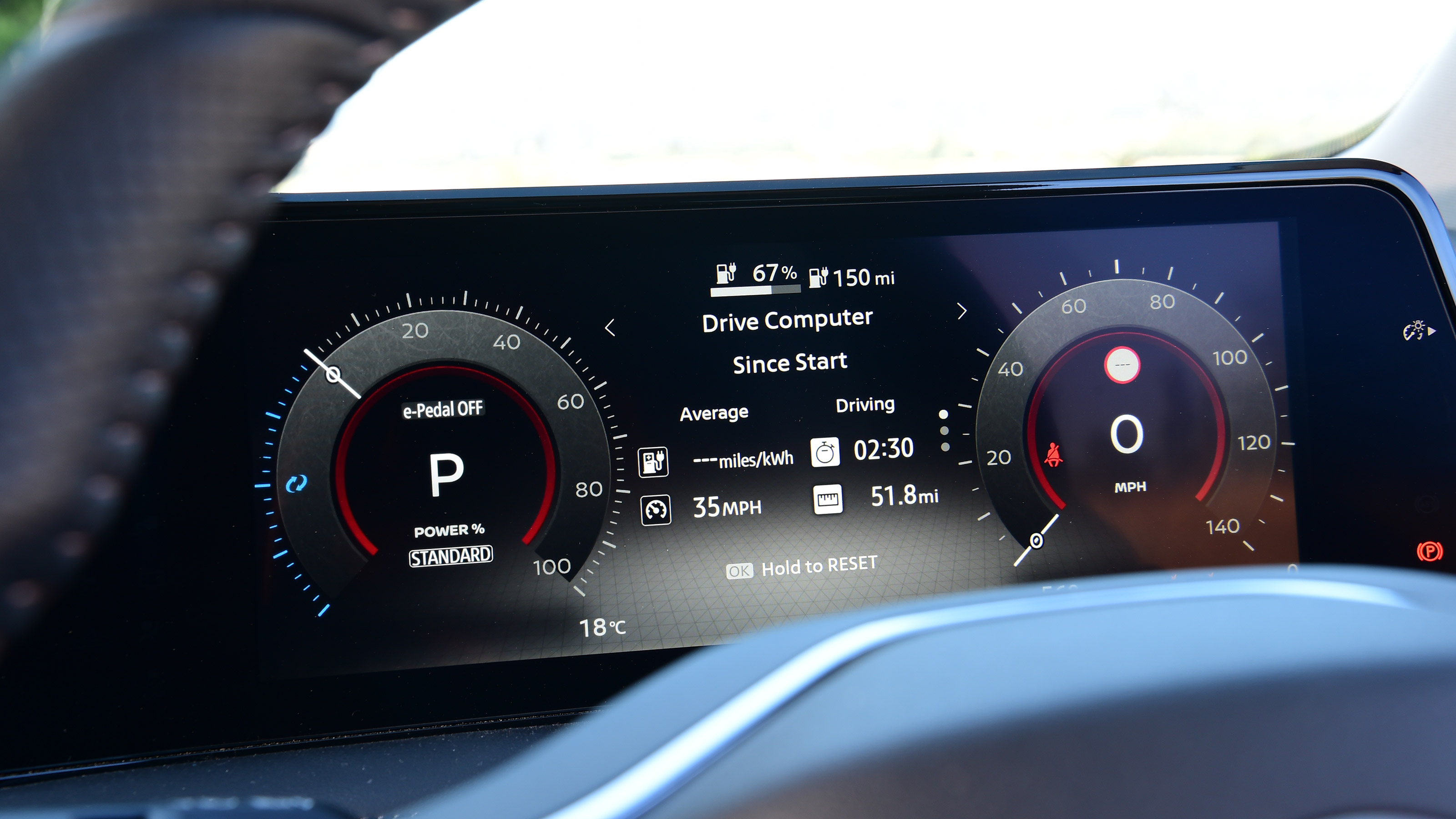 Nissan Ariya SUV instrument display