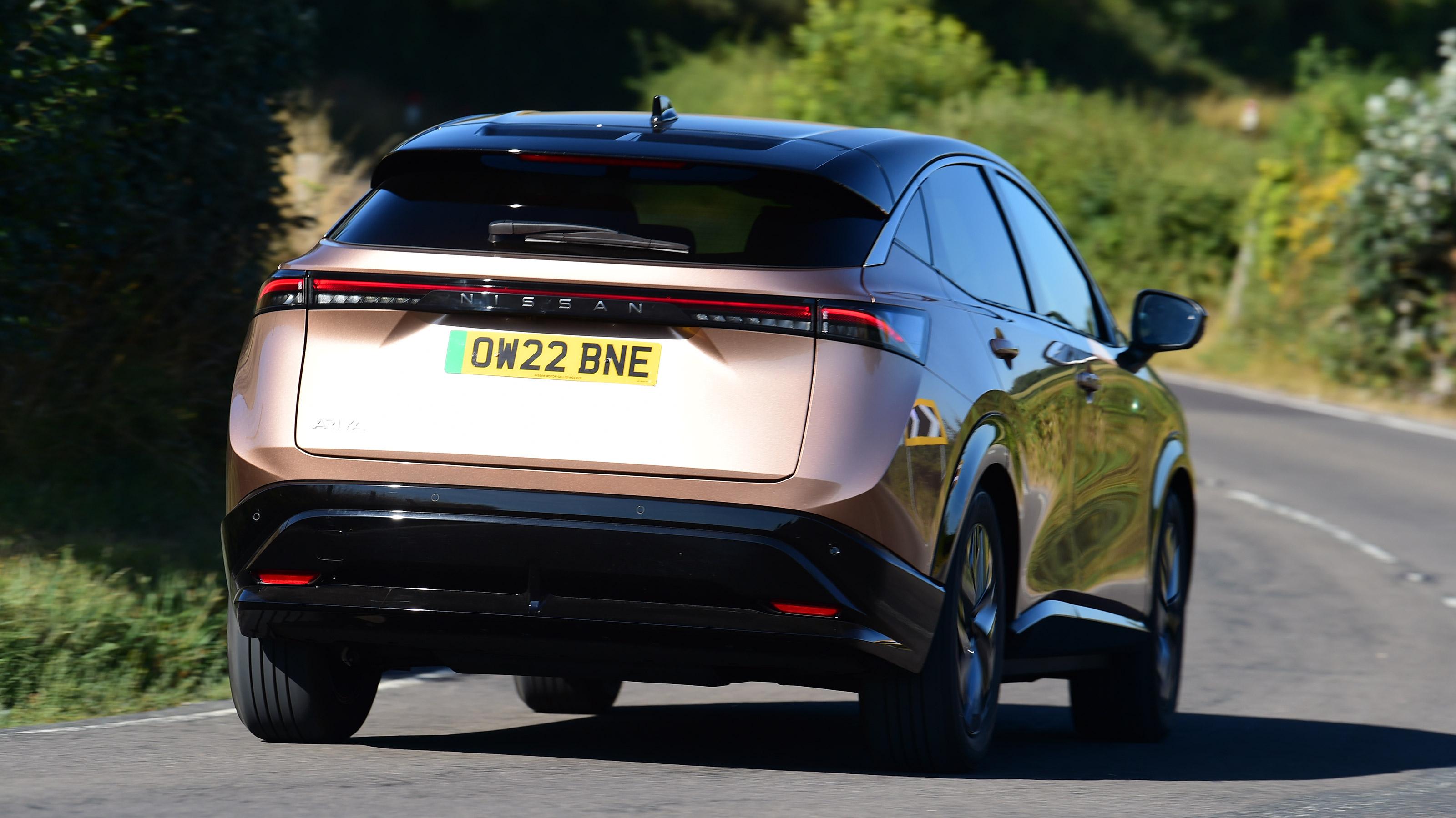 Nissan Ariya SUV rear driving