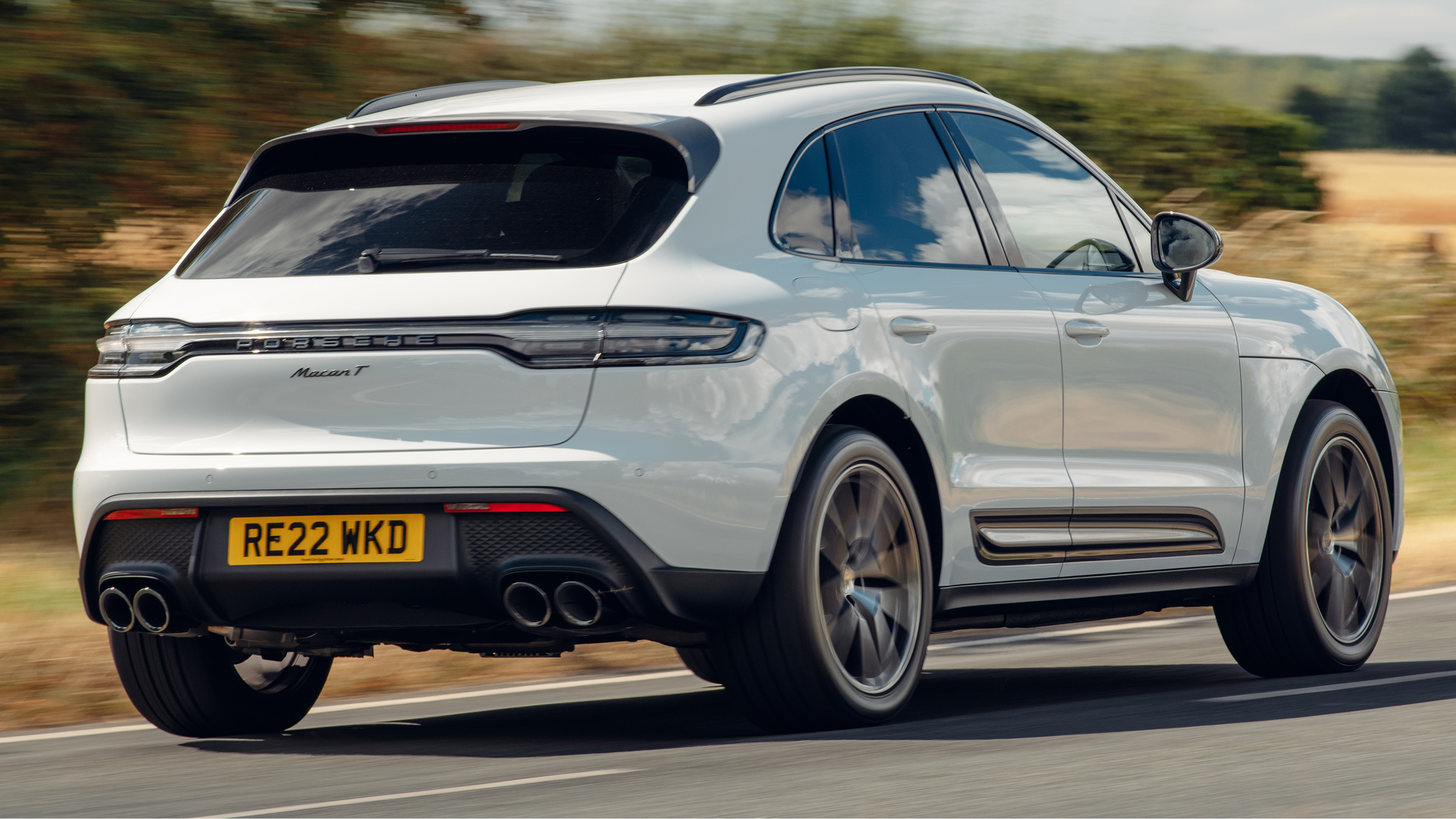 Porsche Macan SUV rear 3/4 tracking