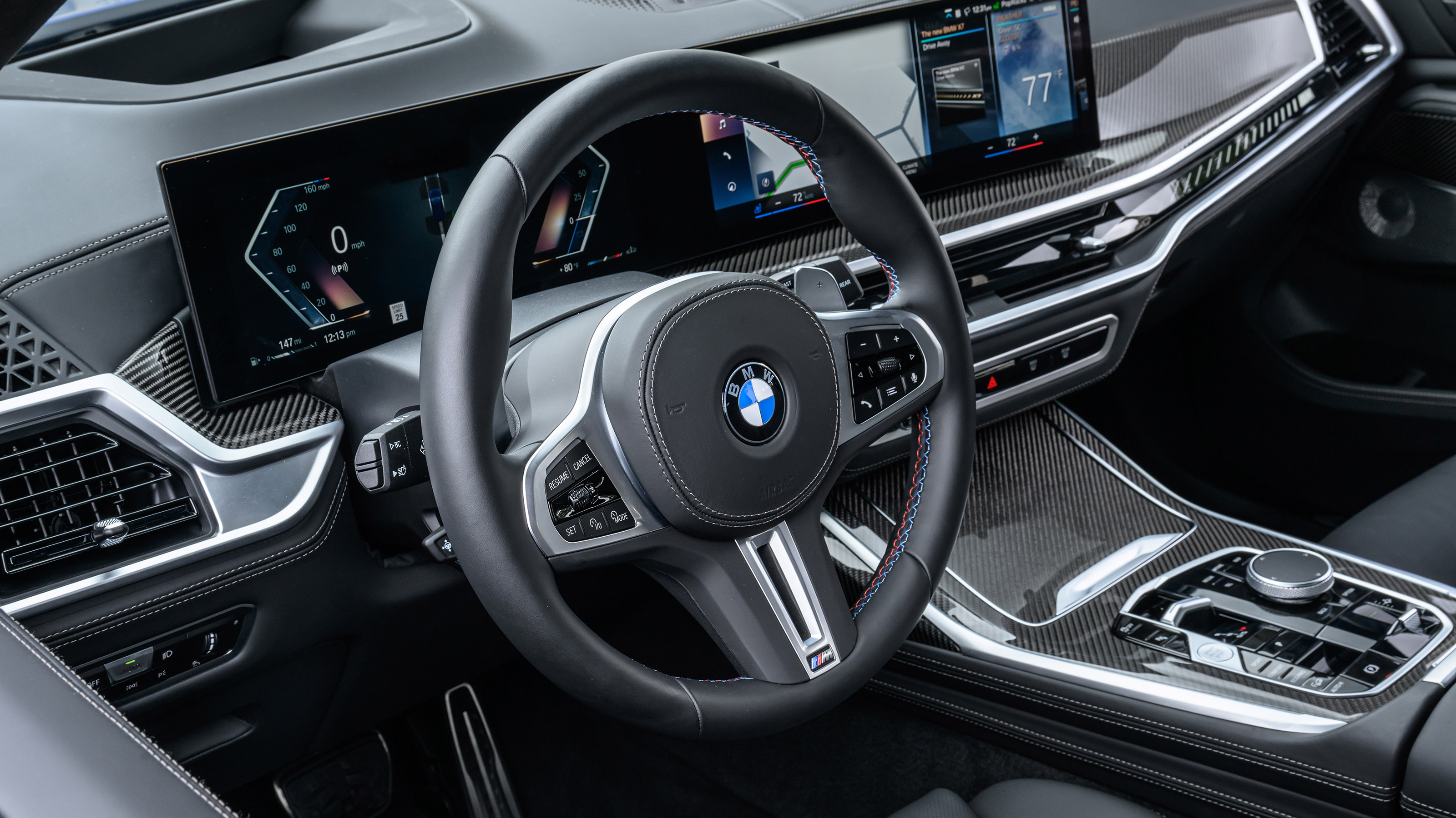 BMW X7 SUV steering wheel
