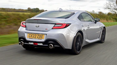 Toyota GR86 coupe rear 3/4 tracking