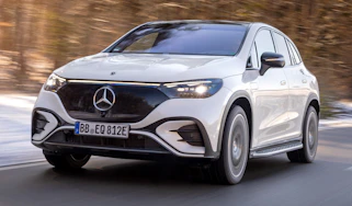 Mercedes EQE SUV front 3/4 tracking