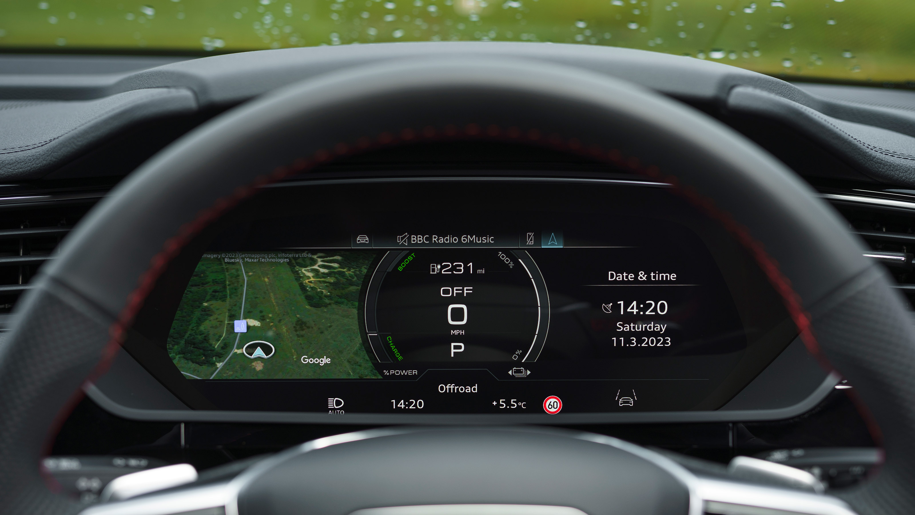 Audi Q8 e-tron SUV instrument display