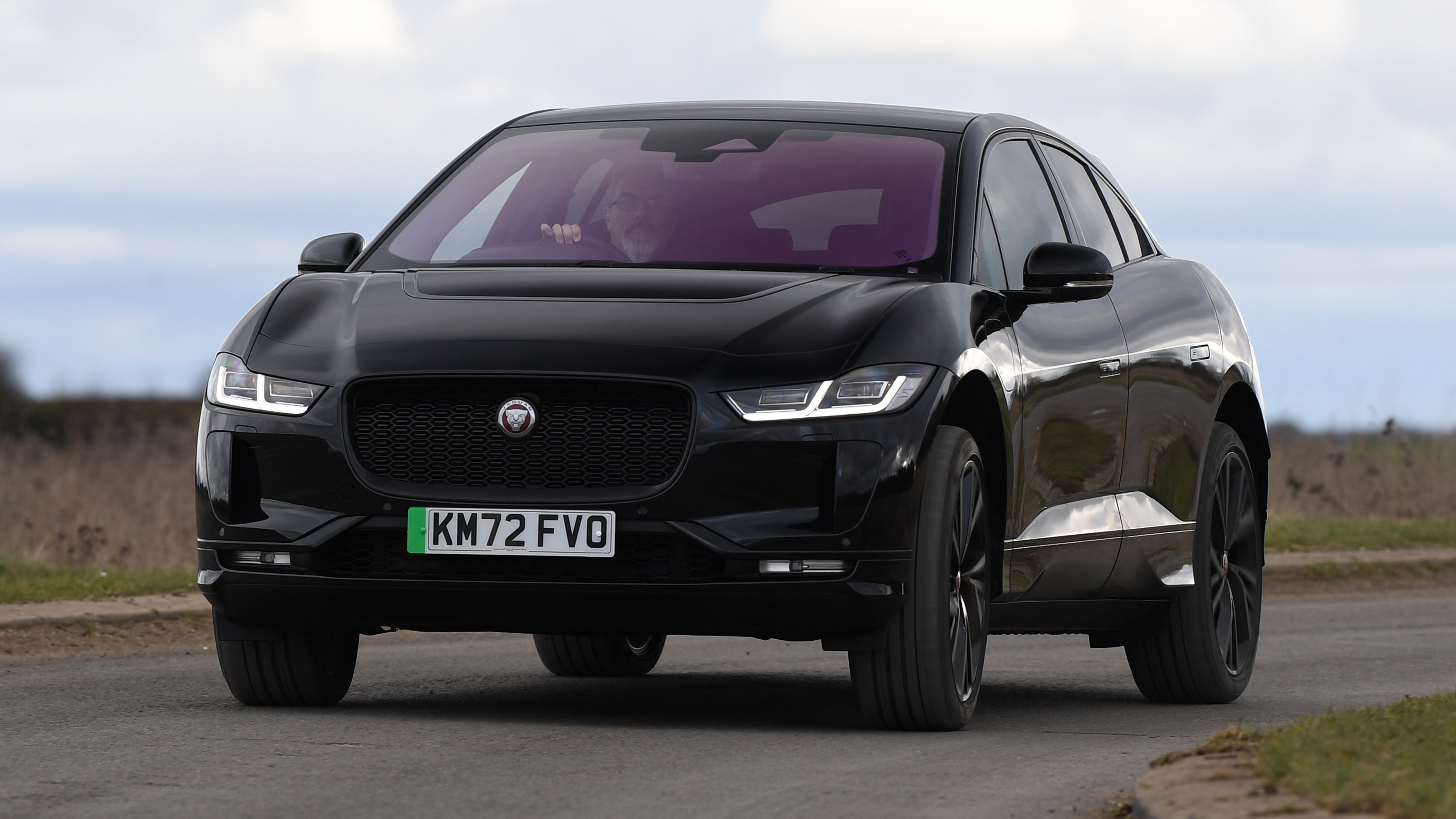 Jaguar I-Pace SUV front 3/4 driving