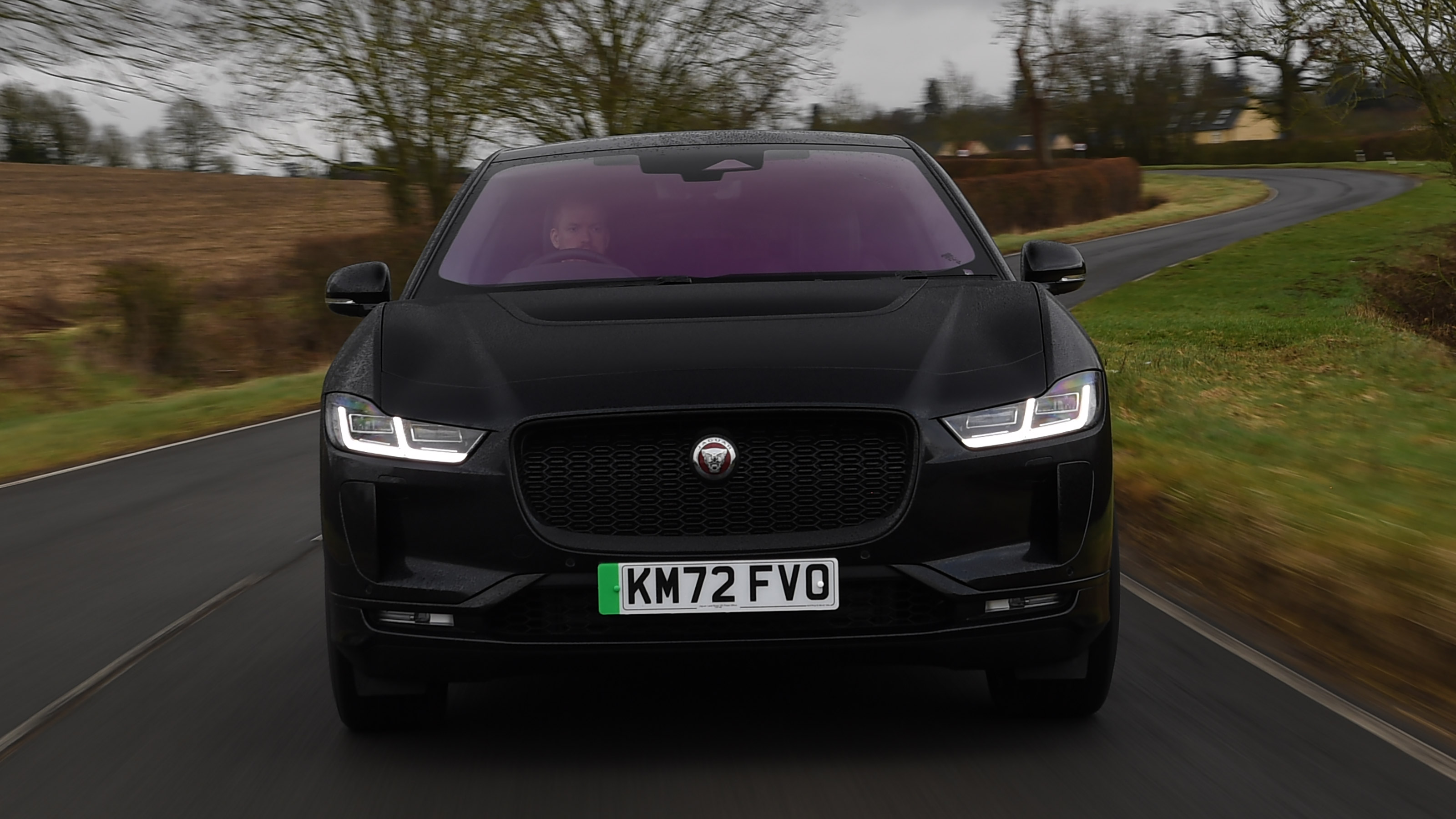 Jaguar I-Pace SUV front tracking