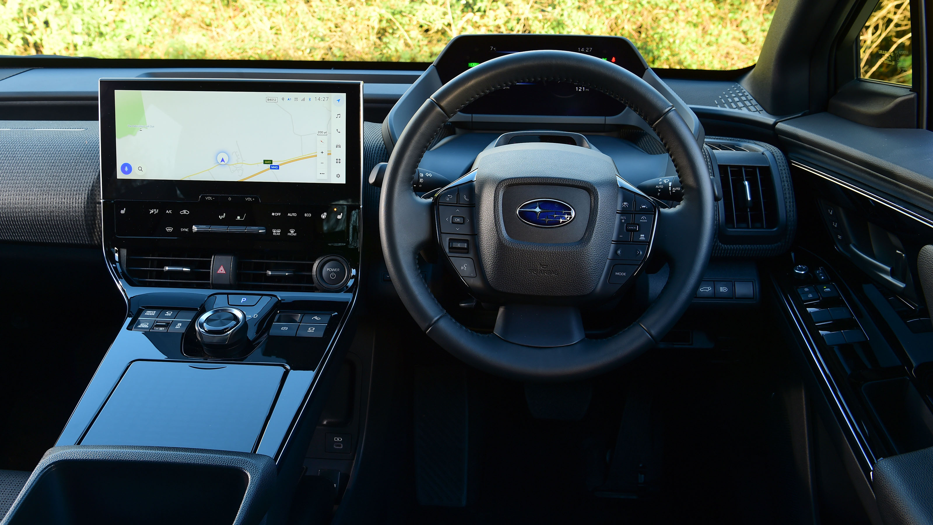 Subaru Solterra SUV interior dashboard