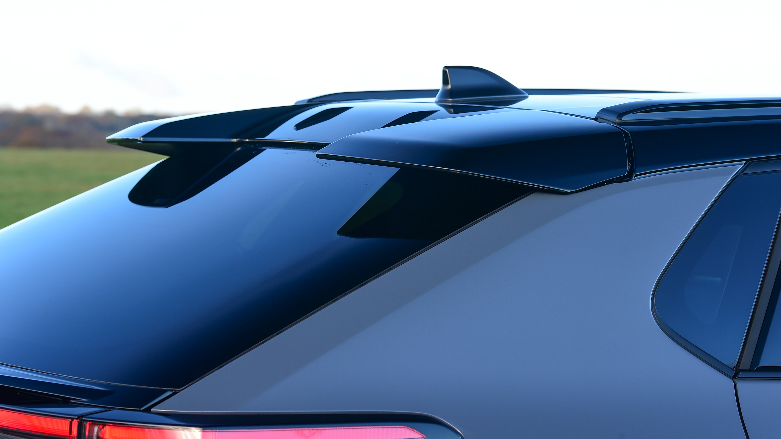 Subaru Solterra SUV rear spoiler