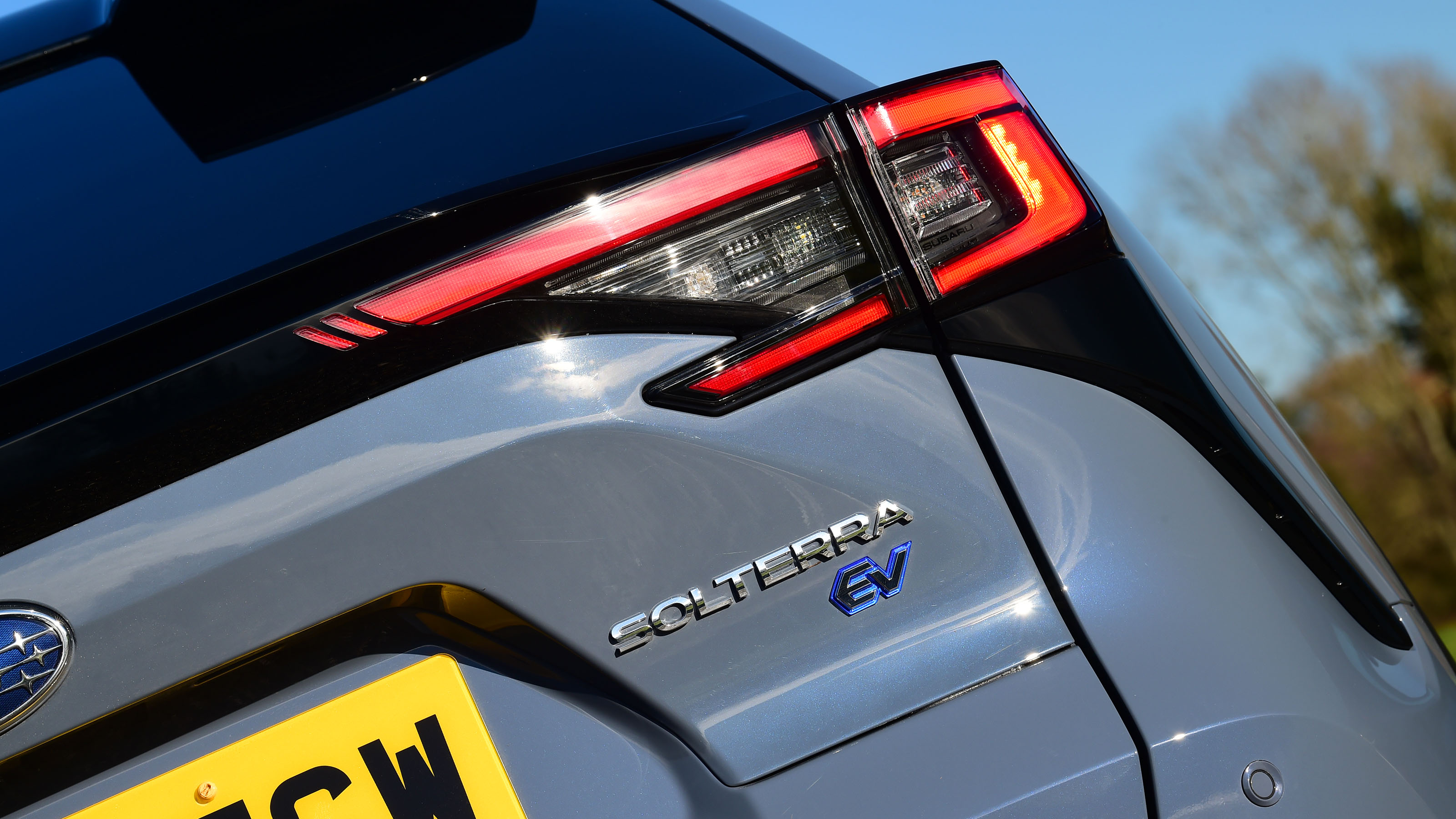 Subaru Solterra SUV rear badge