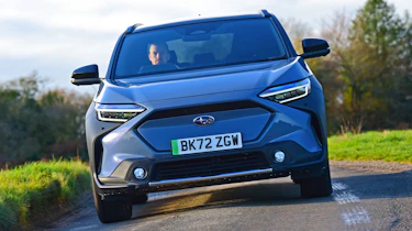 Subaru Solterra SUV front handling