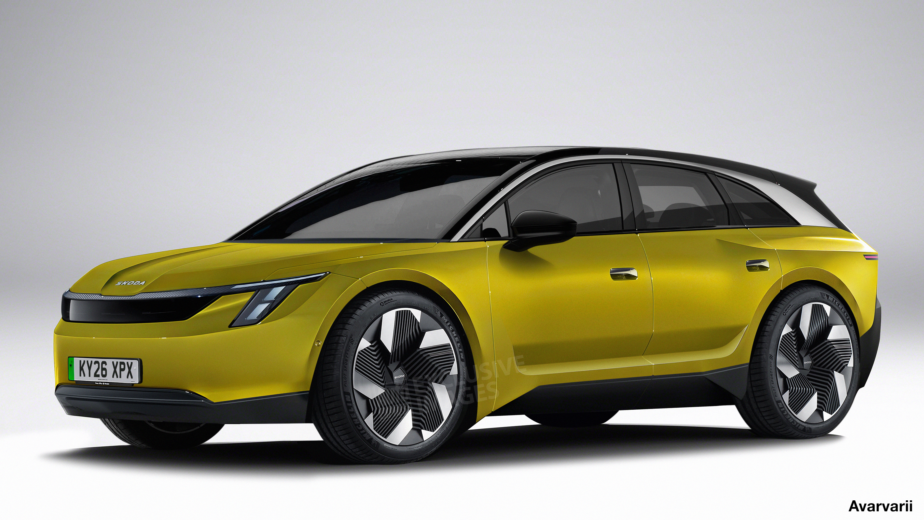 Skoda electric estate car