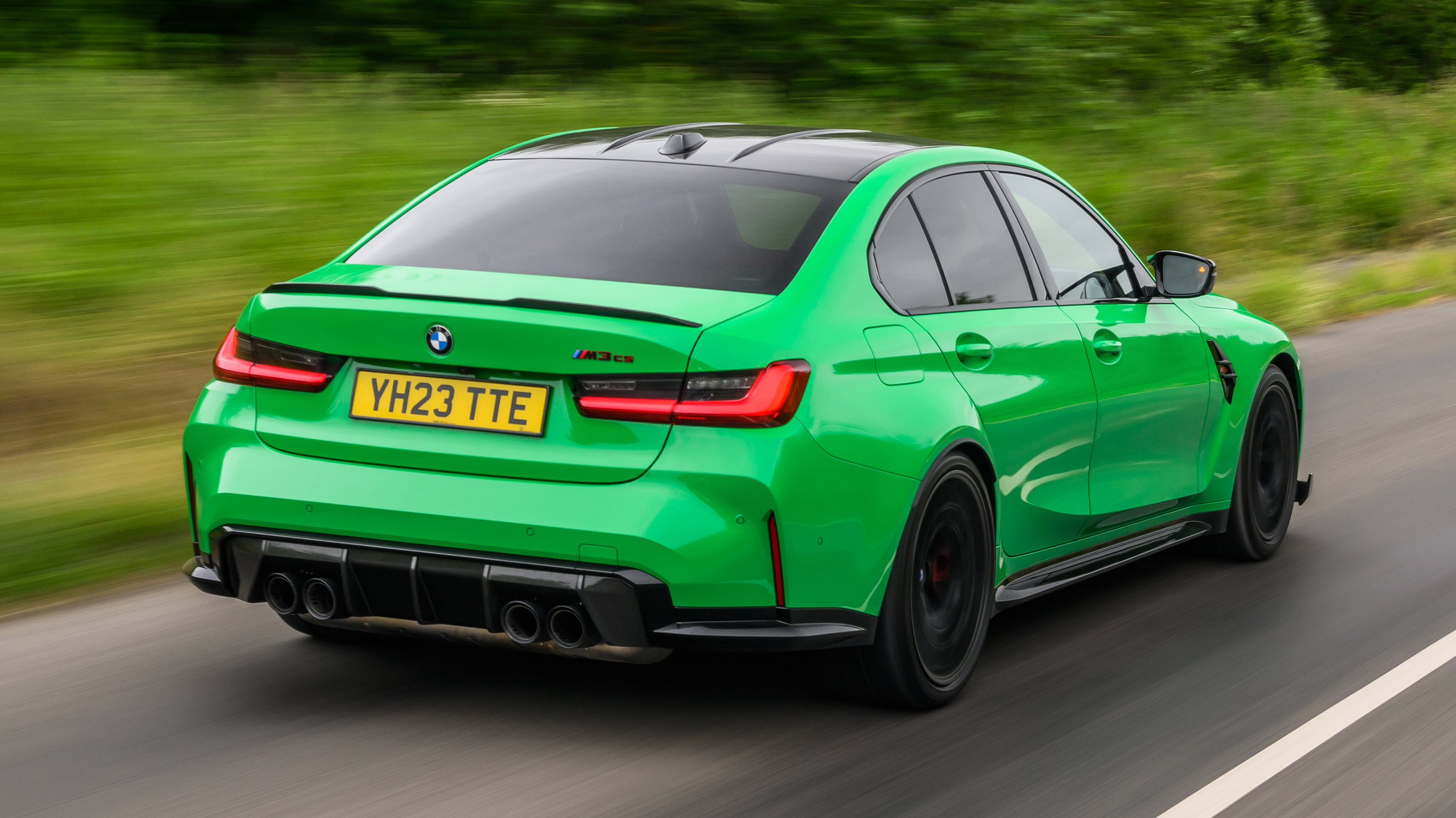 BMW M3 CS rear quarter driving