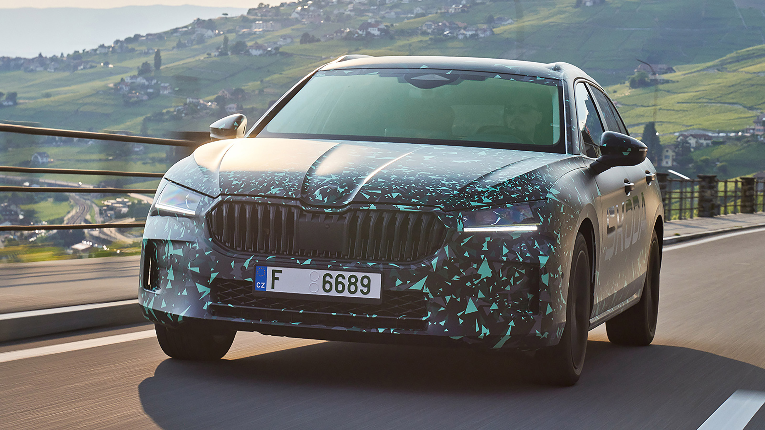 Skoda Superb estate prototype drive