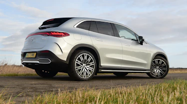 Mercedes EQE SUV rear 3/4 tracking