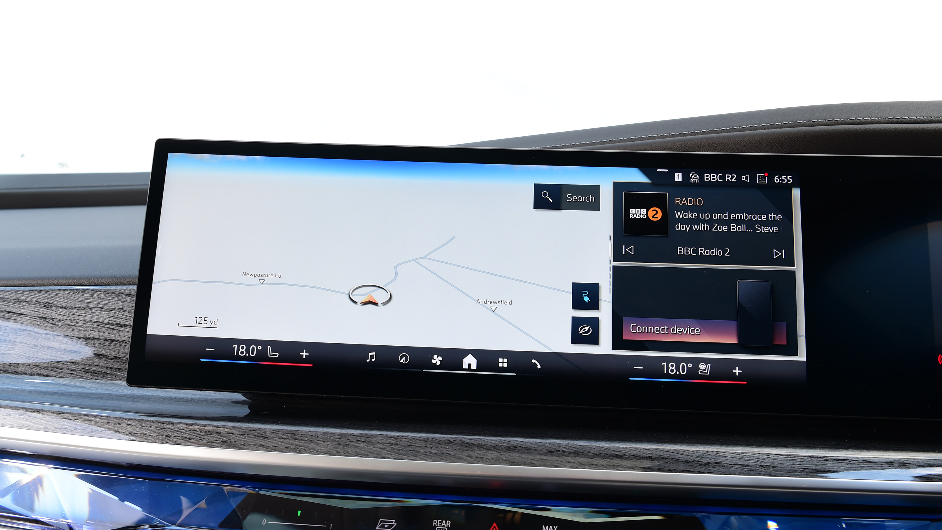 BMW i7 infotainment map