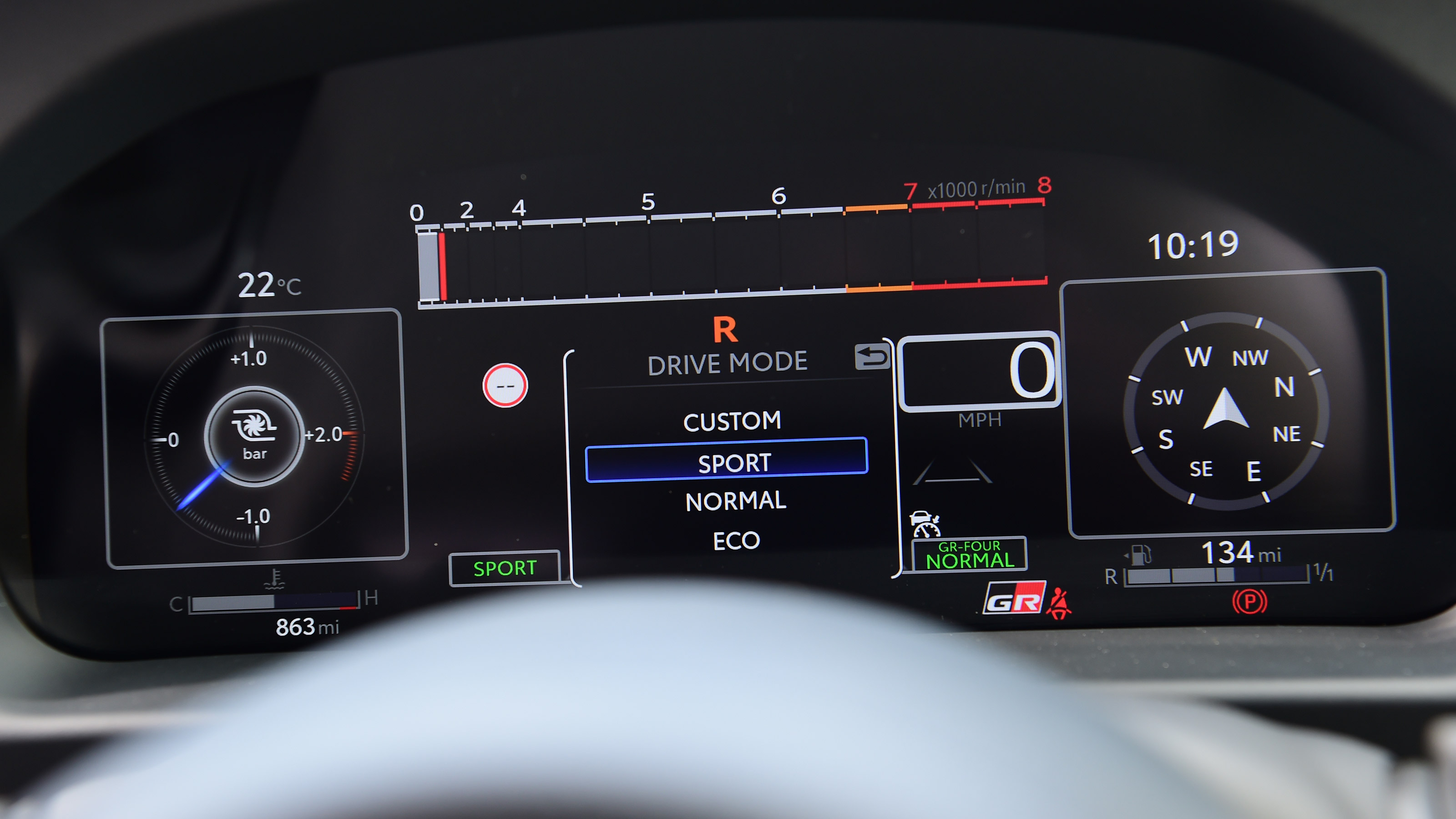 Toyota GR Yaris instruments
