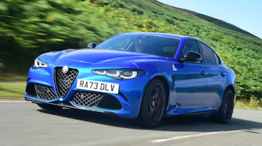 Alfa Romeo Giulia Quadrifoglio front quarter driving