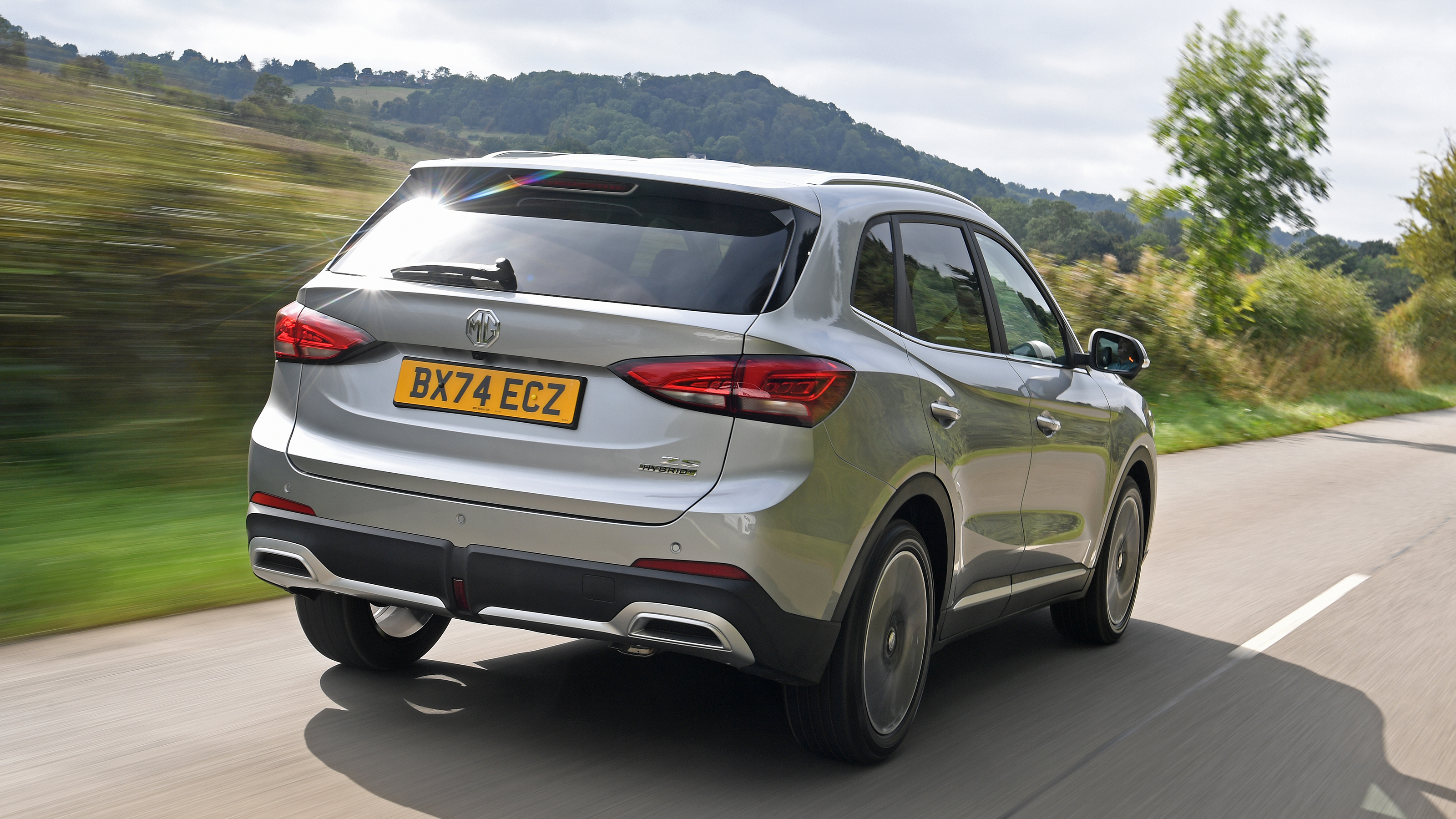 MG ZS rear quarter driving
