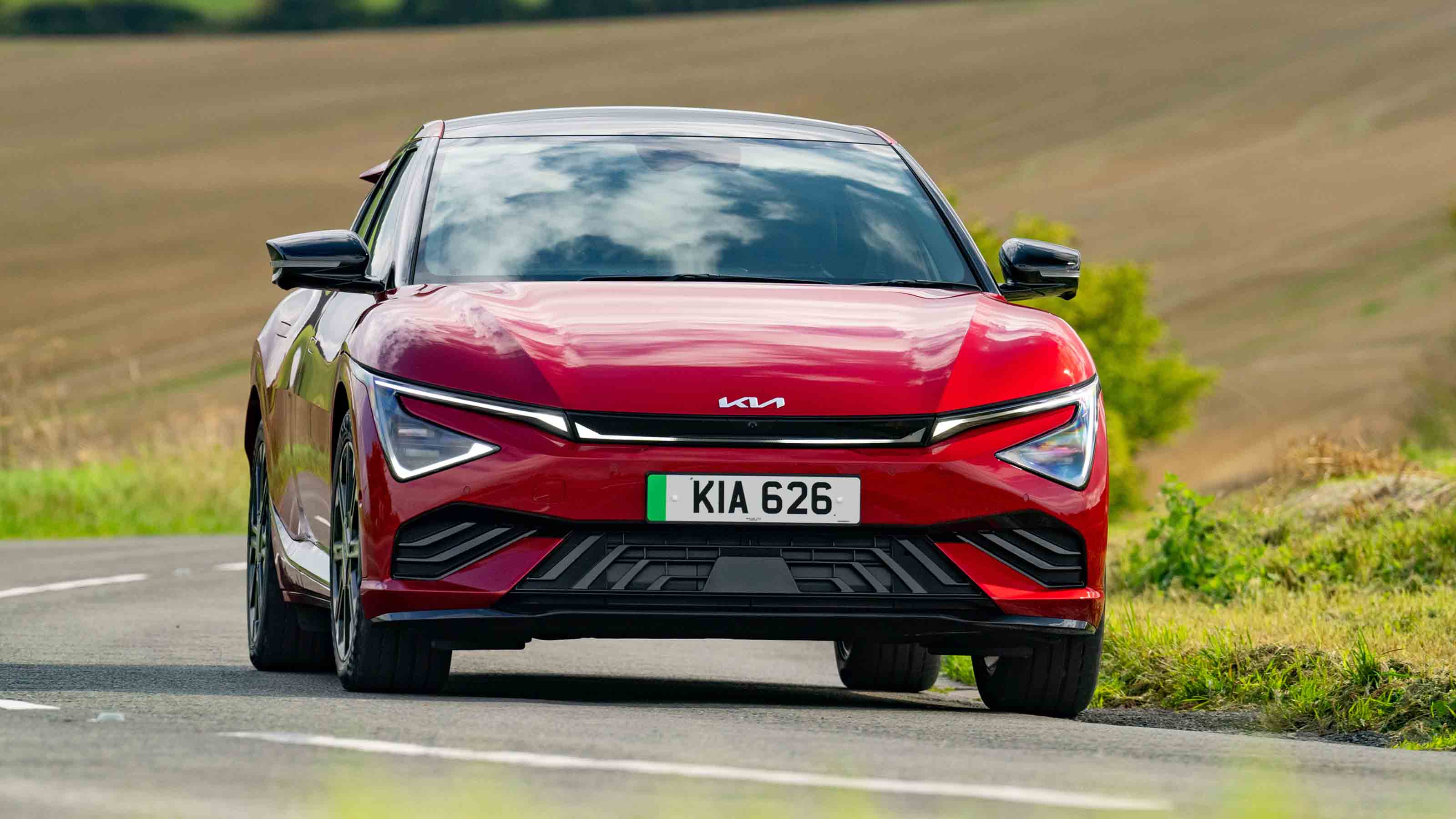 Kia EV6 cornering front