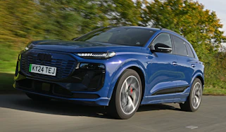 Audi Q6 e-tron front quarter driving