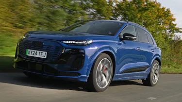 Audi Q6 e-tron front quarter driving