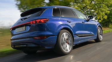 Audi Q6 e-tron rear quarter driving