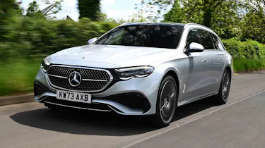 Mercedes E-Class Estate front quarter driving