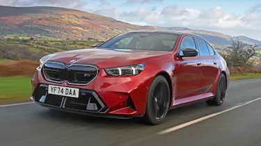 BMW M5 front quarter driving